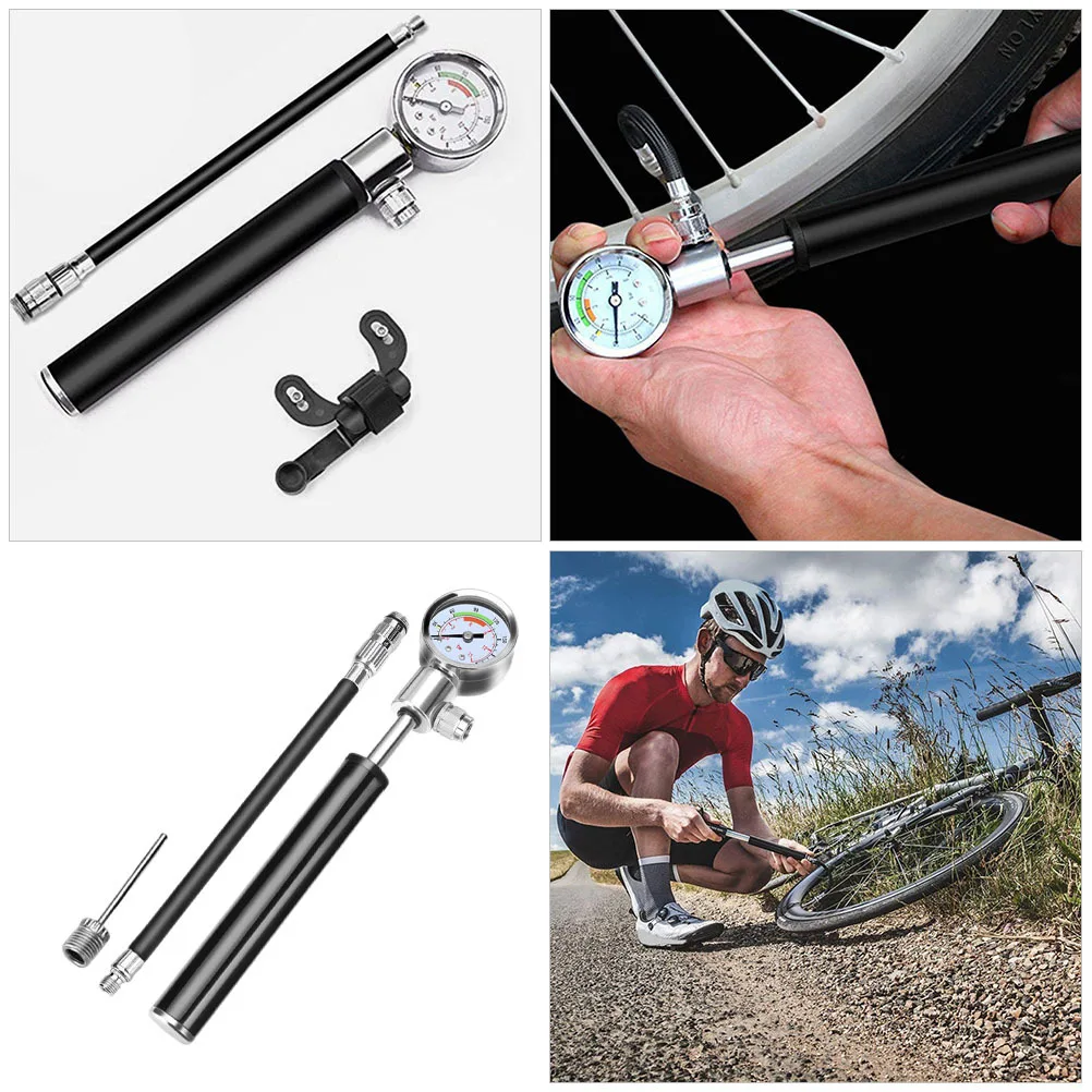 

1Set Bike Air Pump Strong Sealing Anti-Slip Design Durable Aluminum Alloy Bicycle Tires Inflator Bike Pump Bicycles Accessories
