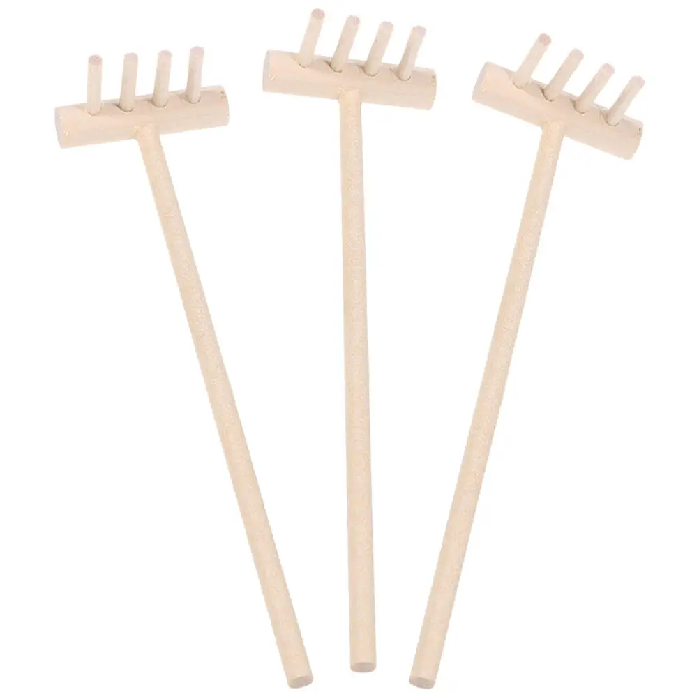3Pcs Premium Bamboo Mini Rakes for Tabletop Zen Sand Garden Decoration Sand Tray Wave Tool Lightweight Storage