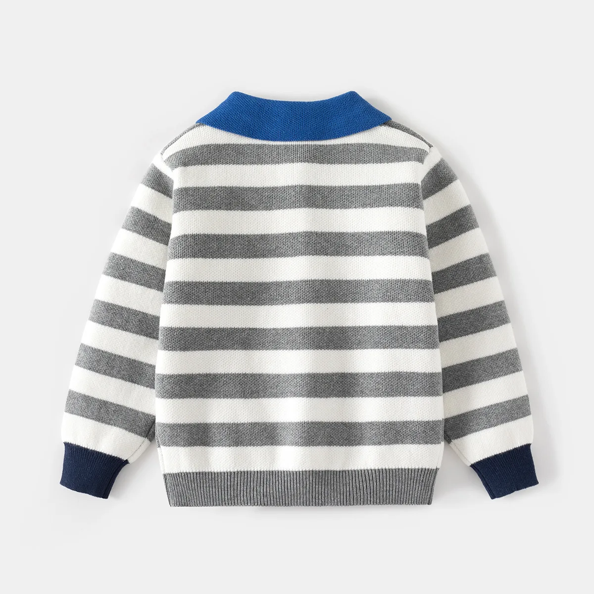 Striped Boys Sweaters Toddler Baby Pullover Polo Collar Kids Knitwear Winter Children\'s Clothes