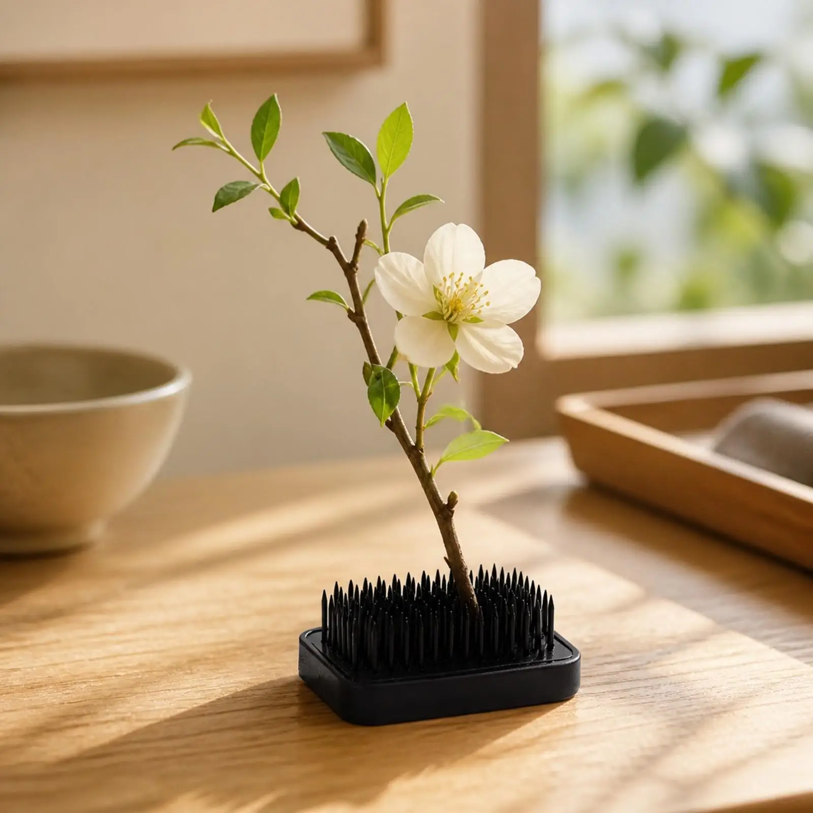 Square Floral Pin Frog Holder for Flower Arranging Rust Resistant Steel Pins for Tabletop Plant Decor