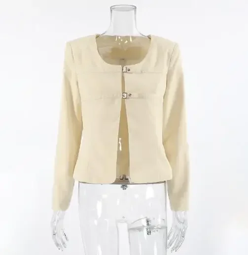 Woman Subtle Temperament Fashionable and Casual Daily Clothing New Apricot Color 2025 Autumn Women's Coat