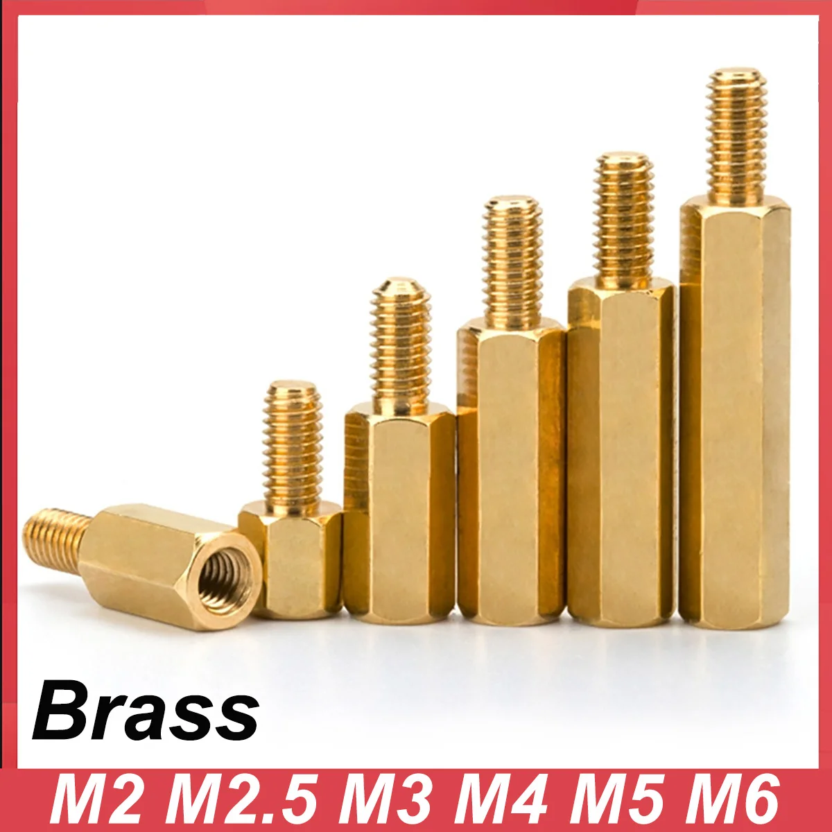 M2 M2.5 M3 M4 M5 M6 Hex Brass Male Female Standoff Board Rack Stud Hexagon Threaded Pillar PCB Motherboard Spacer Bolt Screw