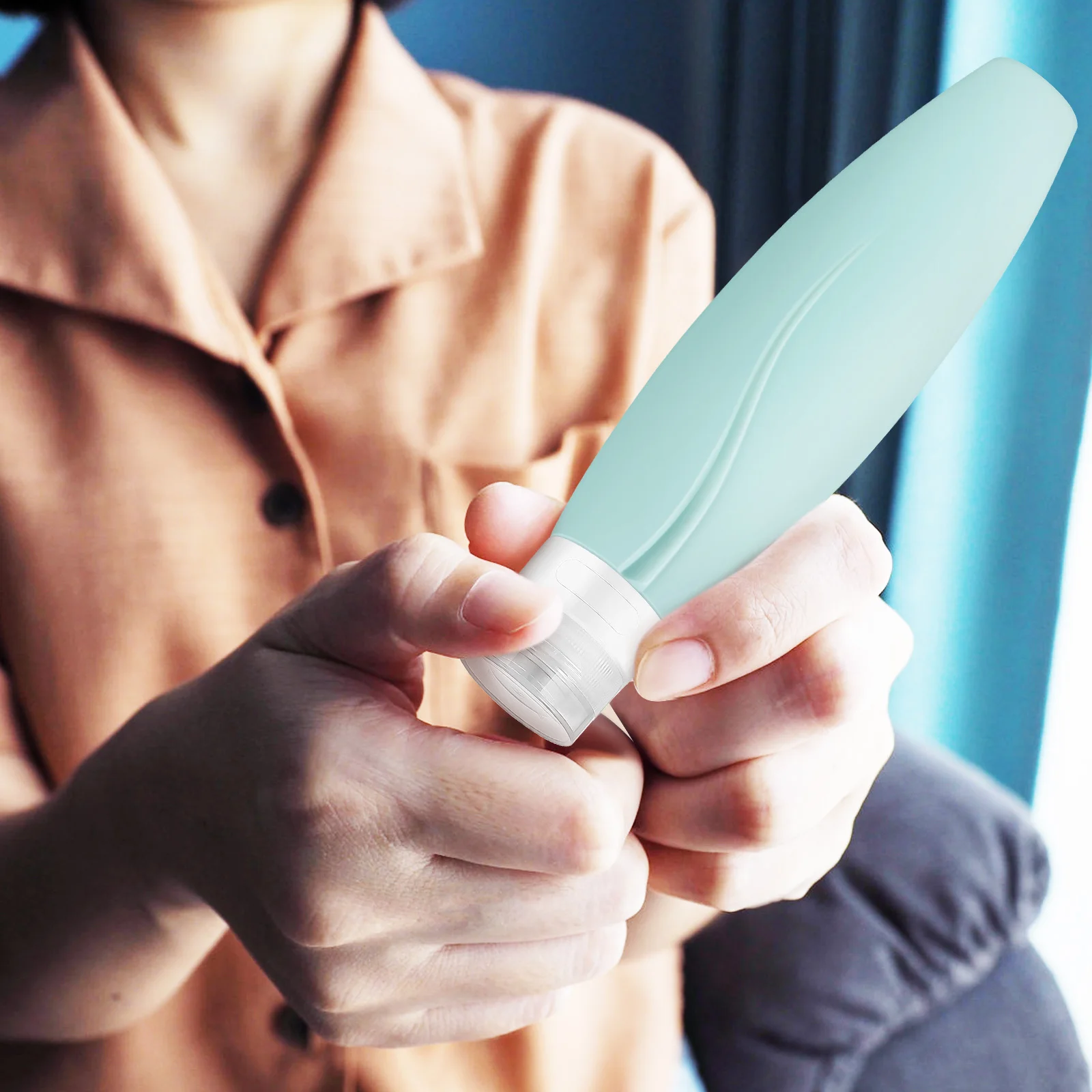 2 قطعة زجاجات السفر سيليكون 150 مللي إعادة الملء أدوات الزينة الحاويات مانعة للتسرب المحمولة غسول موزع شامبو للاستحمام الصالة الرياضية #6