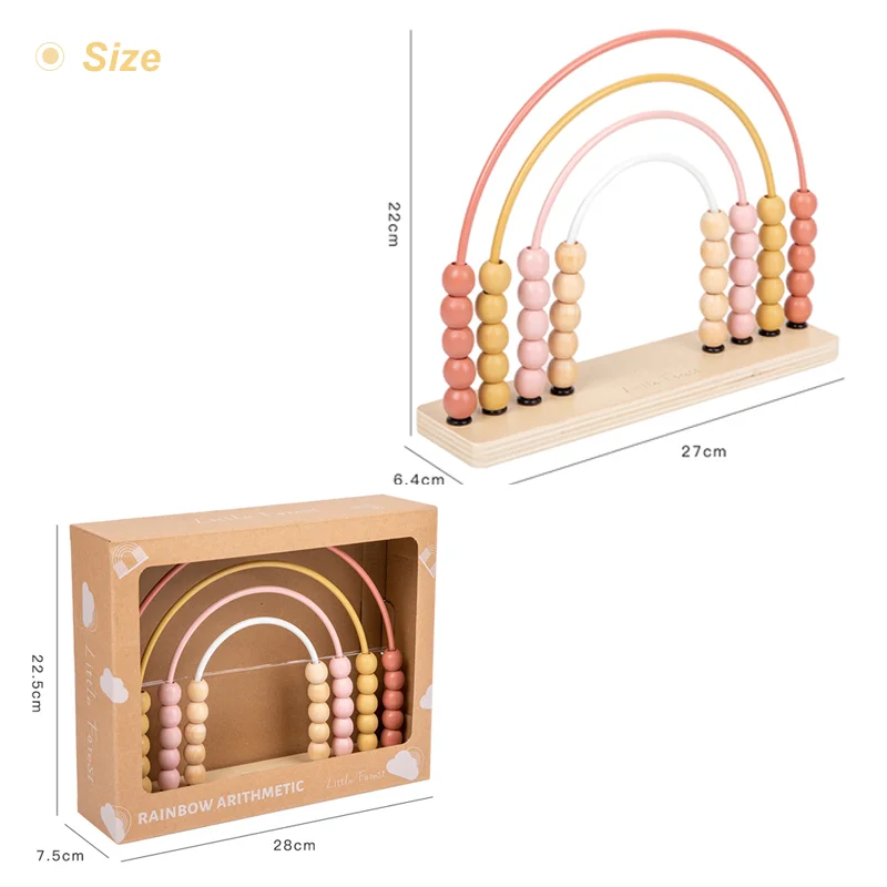 Wooden Abacus Math Toys for Kids INS Style Learning Education Counting Training Frame Teaching Aids for Kids Montessori