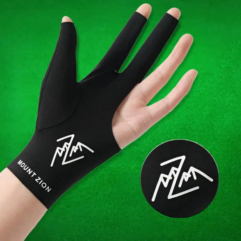 Billiard Gloves With Fingerless Breathable Pool Gloves Three-Finger Gloves