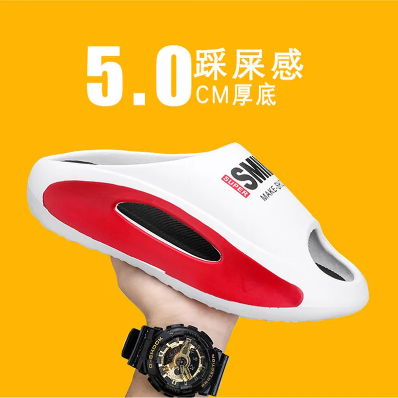 

2025 New Summer Men Slippers Fashion Non-slip Super Soft EVA Beach Couples Coconut Shoe Thick Bottom Outdoor Wear Sports Sandals