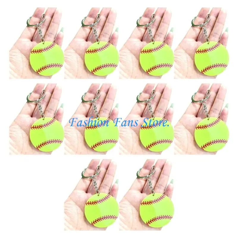 Lightweight Acrylic Keychain Multiple Sports Themes Football Baseball Basketball