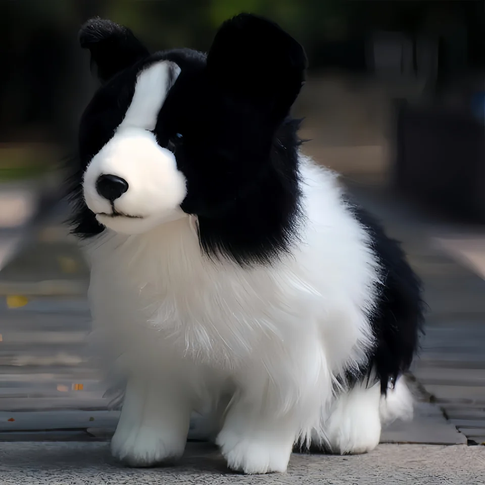 ボーダーコリーぬいぐるみ犬 11.8インチ 子供用ぬいぐるみ 男の子と