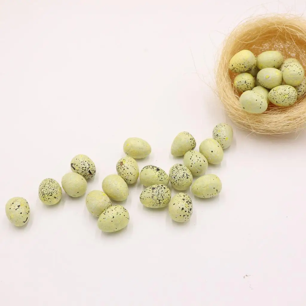 

Yellow Foam Bird Egg Fake Eggs for DIY Art Craft Scrapbooking Home Easter Celebration Festival Decorations