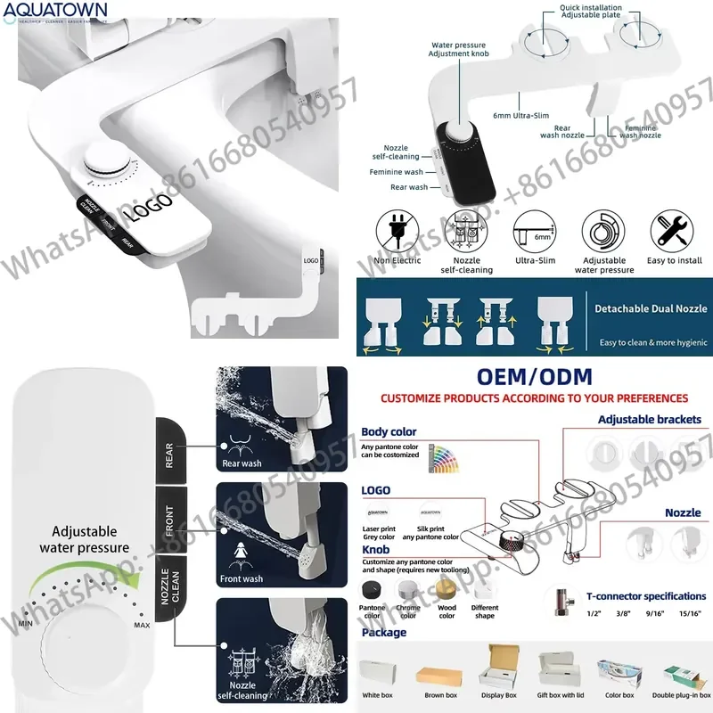 Custom Logo Minimalist Toilet Bidet Manufacturer Minimalist Bidet Toilet Attachment Wholesale Super Slim Bidet De Toilette