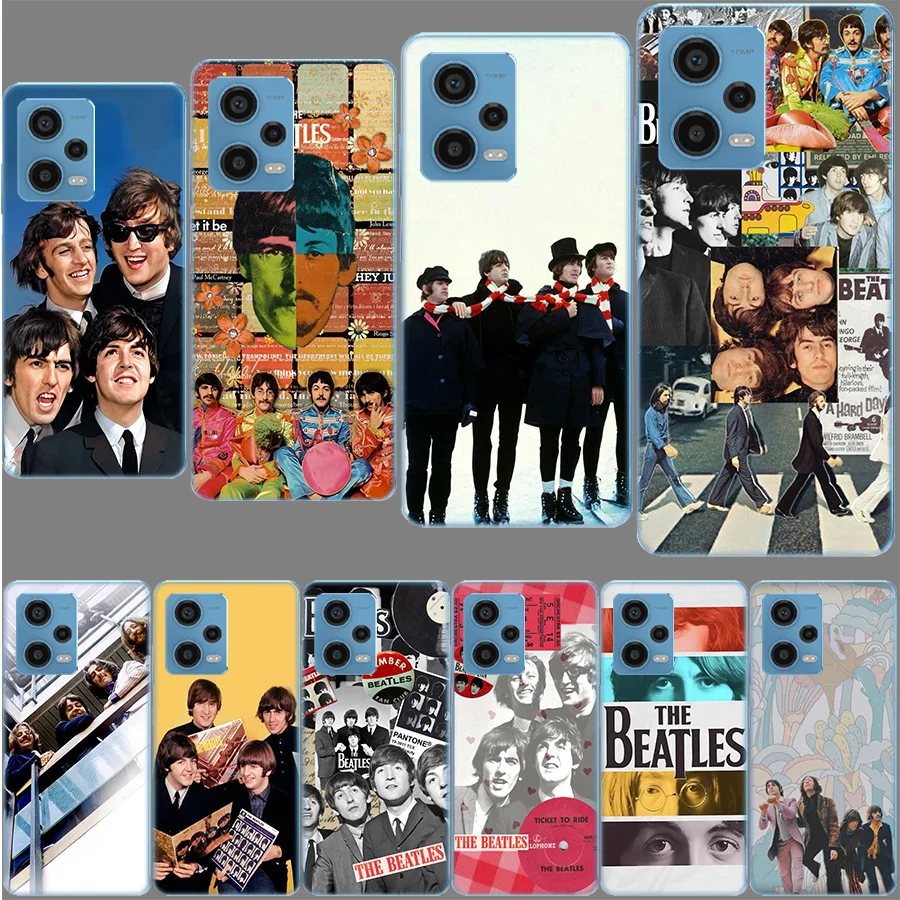 Capa de Celular LPretty S-Beatles-B para Redmi Note 13 12 14 15 Pro Plus 13R 11 11T 11E 11S 10 Pro 10S 9 9S Capa Transparente de TPU