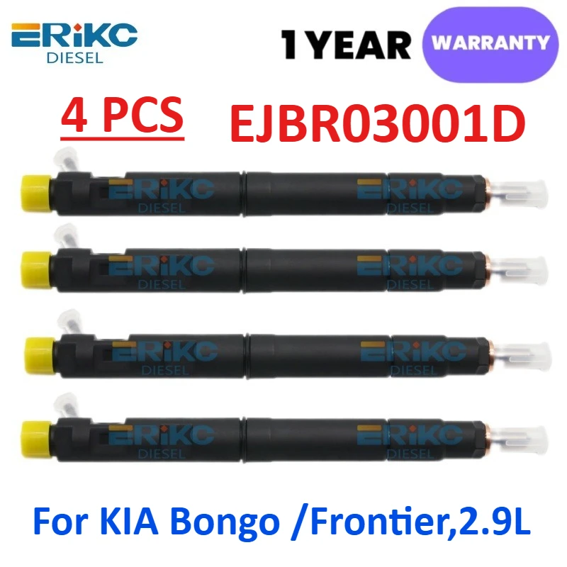 4 PCS 33800-4X900 Diesel Fuel Injector EJBR03001D Common Rail Injector Nozzle 338004X900 For KIA Bongo /Frontier,2.9L