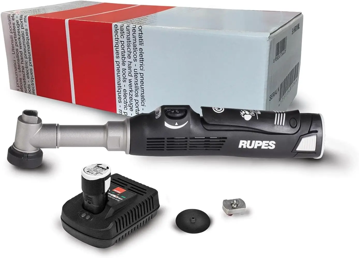 Rupes Bigfoot Nano With Ibrid Technology Long Neck Battery Starter Kit