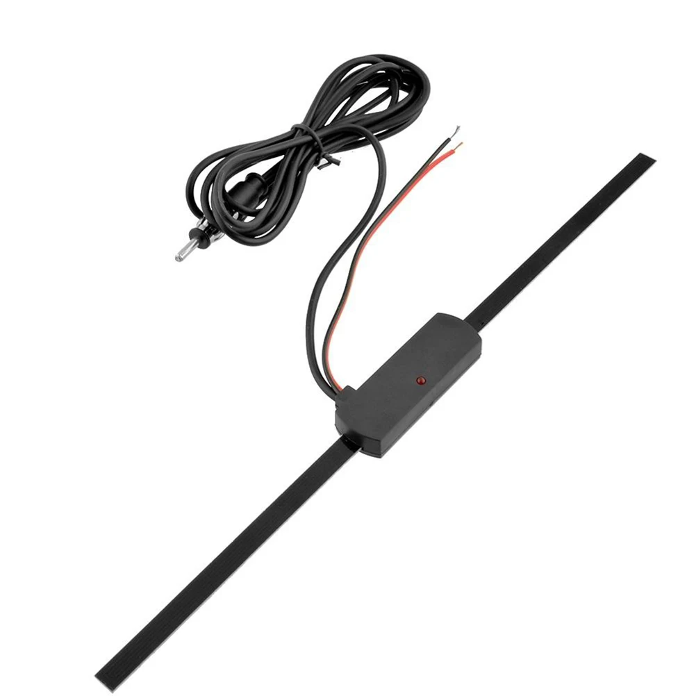 Universal 12V High Frequency Car Antenna Amplifier Booster Clear Fm Signal for Vehicle Suv Windshield