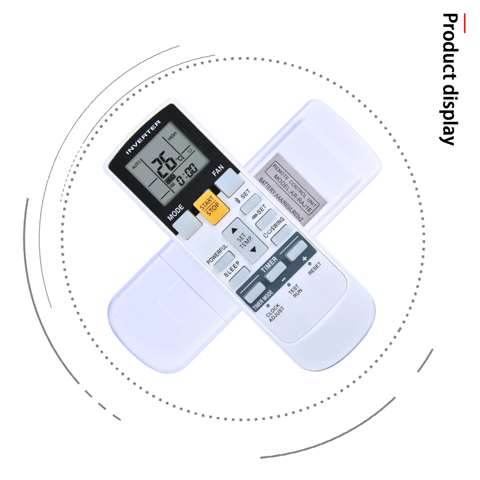 รีโมทคอนโทรลปรับเครื่องปรับอากาศแบบสากลสำหรับ AR-RAH1U AR-RAJ1E ฟูจิตสึ AR-RAH2E AR-RAH1E AR-RY13 AR-RY3 RY13 AR