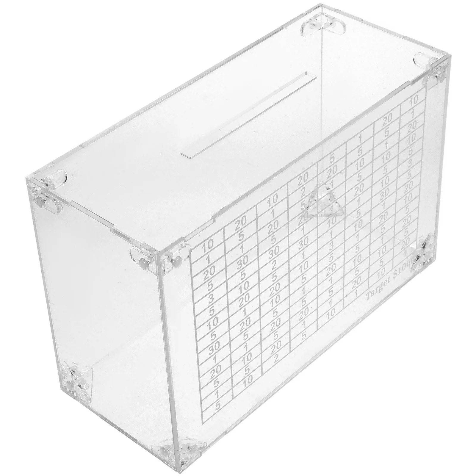 

Acrylic Piggy Bank Transparent Durable Smooth Texture Desktop Coin Jar For Adults Money Saving Container Household