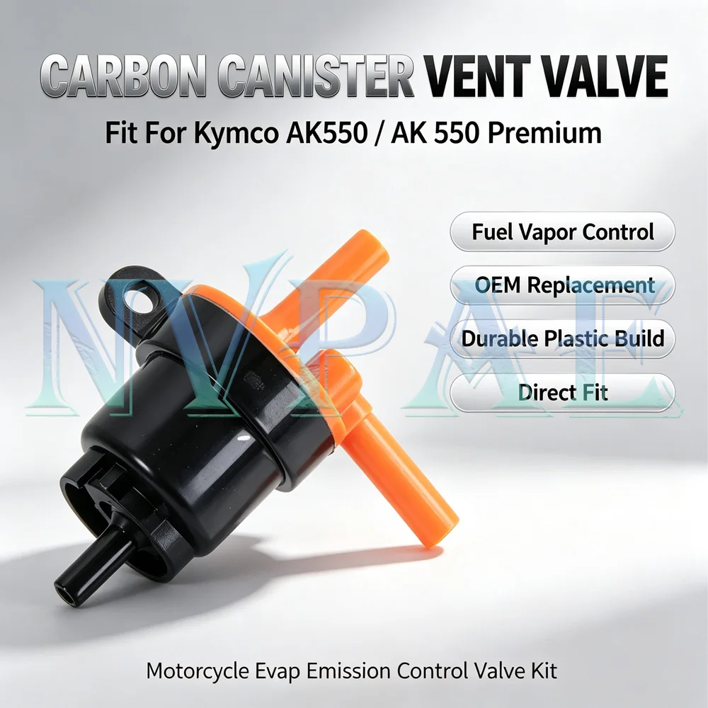 For Kymco AK550 AK 550 Premium Carbon Canister Vent Valve Fuel Vapor Control Durable Plastic Direct Evap Emission Control Valve