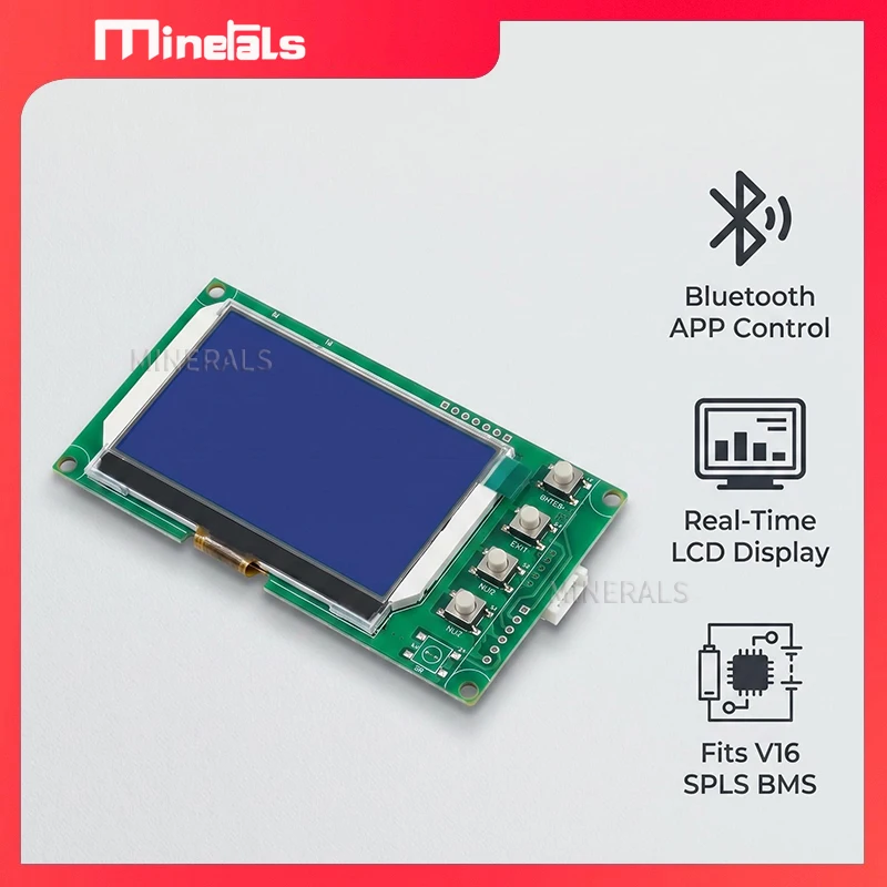 New Bluetooth LCD Only For E10 V16 version of inverter BMS Communicate With PC and Smartphone Android IOS app