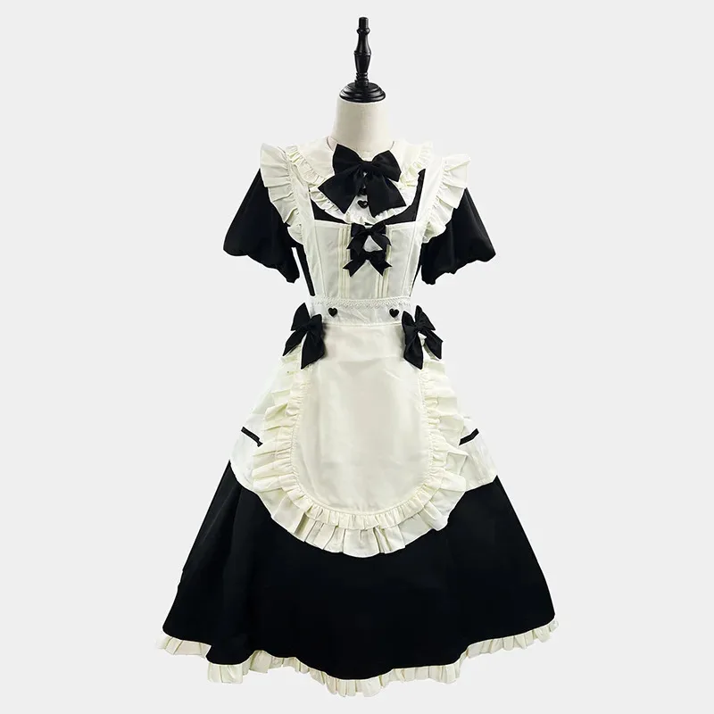 

ABC123S -5XL Cute Lolita Girl Maid Outfit Cosplay Costume Women Waitress Servant Apron Dress Party Clothesf;5,c'8.m;0'