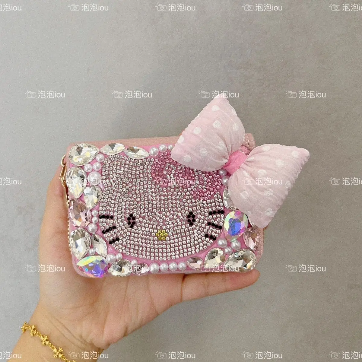 

New Kawaii Sanrio Hello Kitty Change Bag Card Bag Anime Cartoon Cute Handheld Bags Diamond Y2k Style Coin Purse Girls Gifts Toys