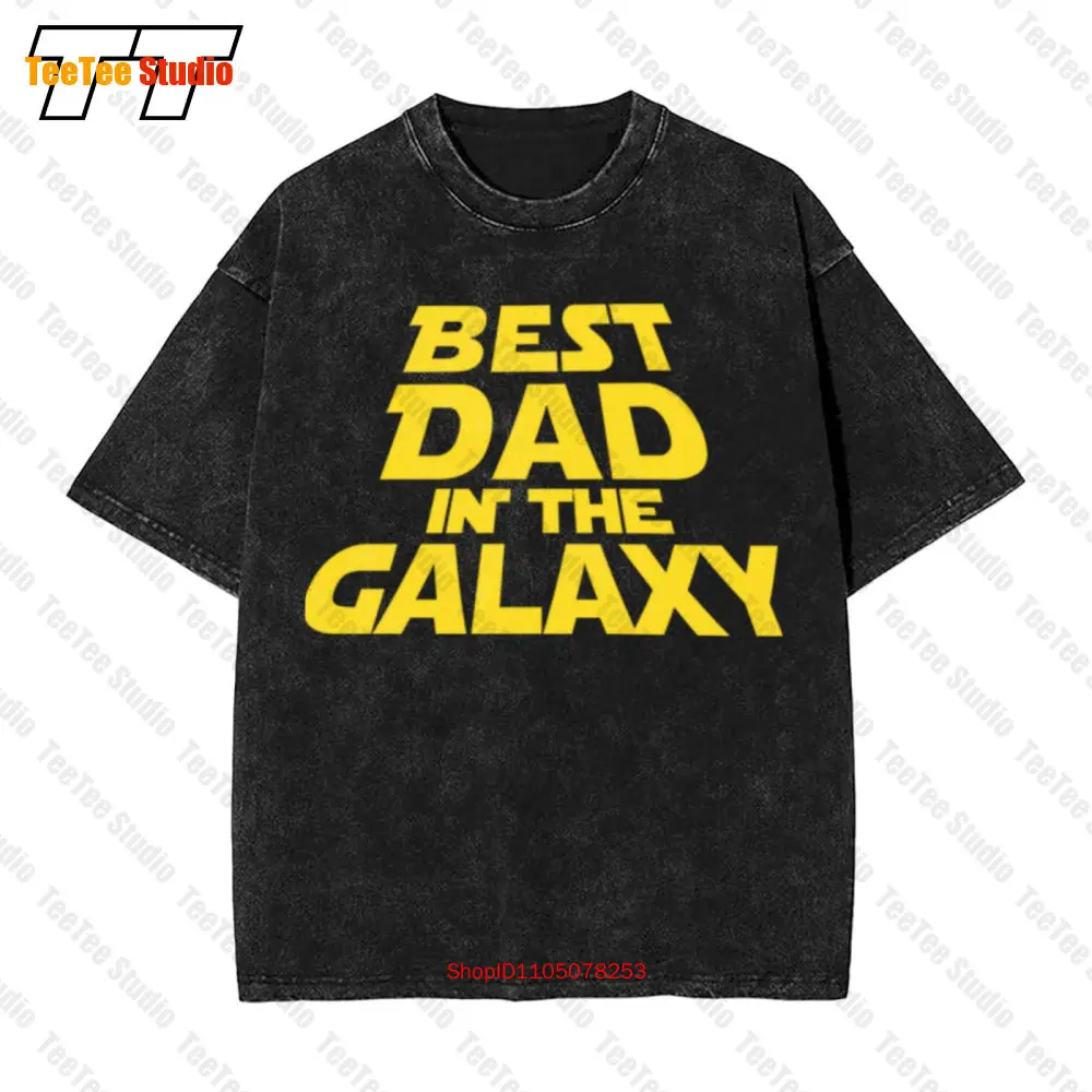 

Винтажная футболка большого размера Best Dad In The Galaxy Space 01N1