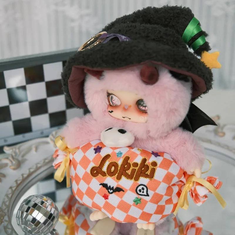 Lokiki Trick Or Treat Series Vinyl Gezicht Pluche Hangers Blind Box Halloween Limited Edition Poppen Speelgoed Decoratie Verrassingscadeau