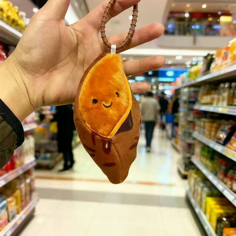 

Забавный милый мультяшный жареный сладкий картофель, плюшевая игрушка, брелок для ключей, сумка, подвесные украшения для девочек, зимний детский новогодний подарок