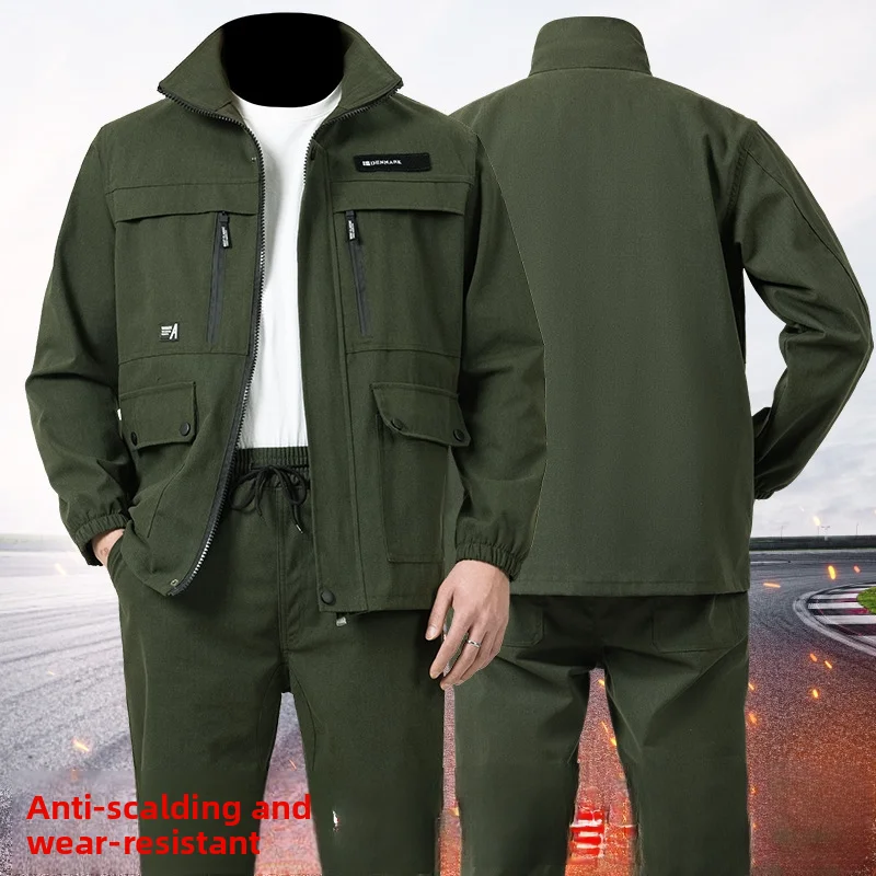Picture 5: New men's work clothes, outerwear, protective clothing, thickened welding clothing, anti-scalding construction workwear