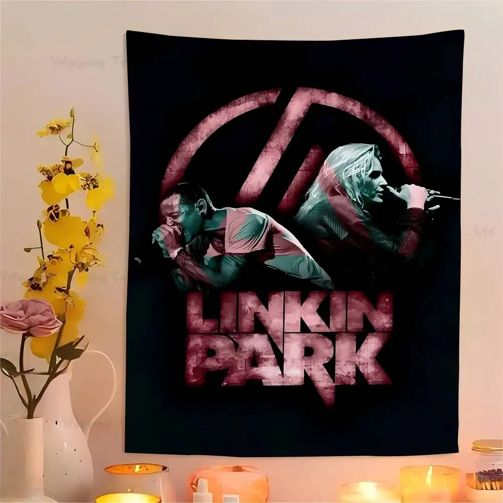 1 قطعة L-linkin P-park أنيمي نسيج الهبي زهرة جدار السجاد النوم ديكور الجدار الشنق ديكور المنزل #3