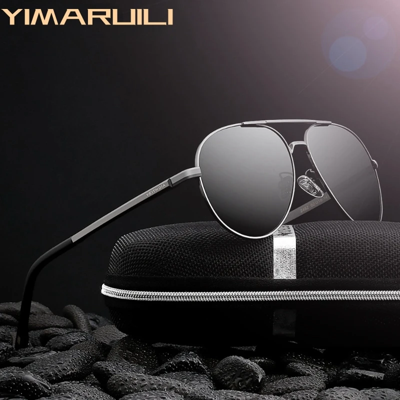 

YIMARUILI Fashion Pilot Polarized Men's Sunglasses Big Size Retro Trend Alloy Anti-UV Driving Optical Prescription Glasses 2482