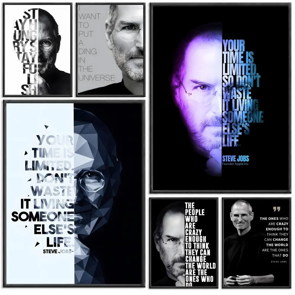 Steve Jobs Success Quotes singer Poster Modern PP Paper Wall Decorative for Cafe Office Bar Home Wall Decor Gift