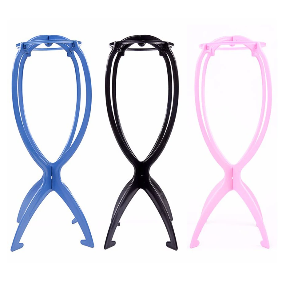 Support de Perruque en Plastique Flexible, Noir, Rose, Bleu, Portable, Pliable, pour Chapeaux, Casquettes, Présentoir, Outils de Cheveux, 3 Pièces/Paquet