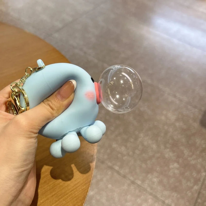 

2026 new macaron color violent chapter blowing bubble keychain