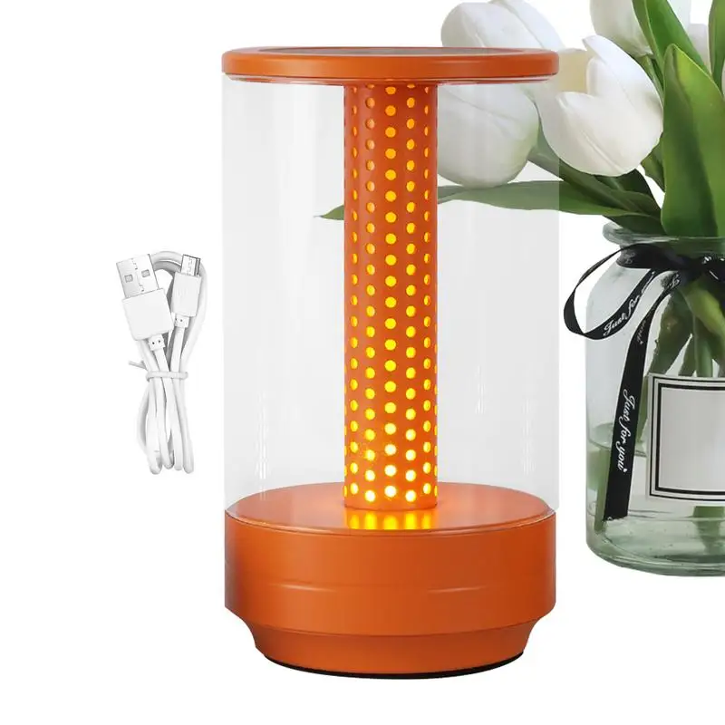 

Touch Night Light Desk Lamp Rechargeable LED Candlelight Atmosphere Portable Dimmable Smart Table Light For Warm Bedroom Nursery