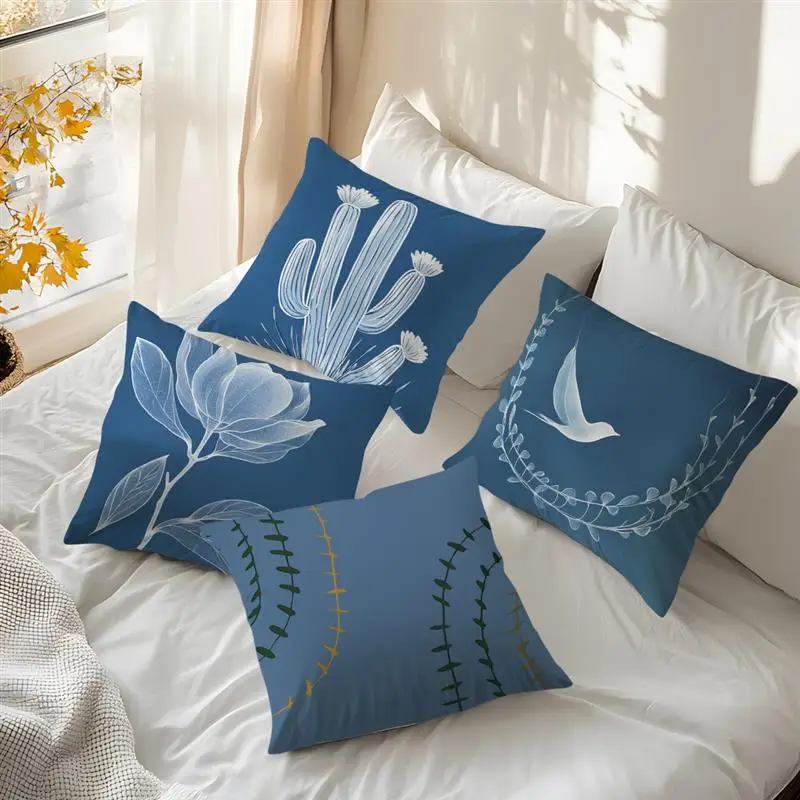 Minimalist Line Drawing Cushion Pillowcase Printed Polyester 45x45cm Throw Pillowcover Decorative Sofa Cushion Pillowslip Decor