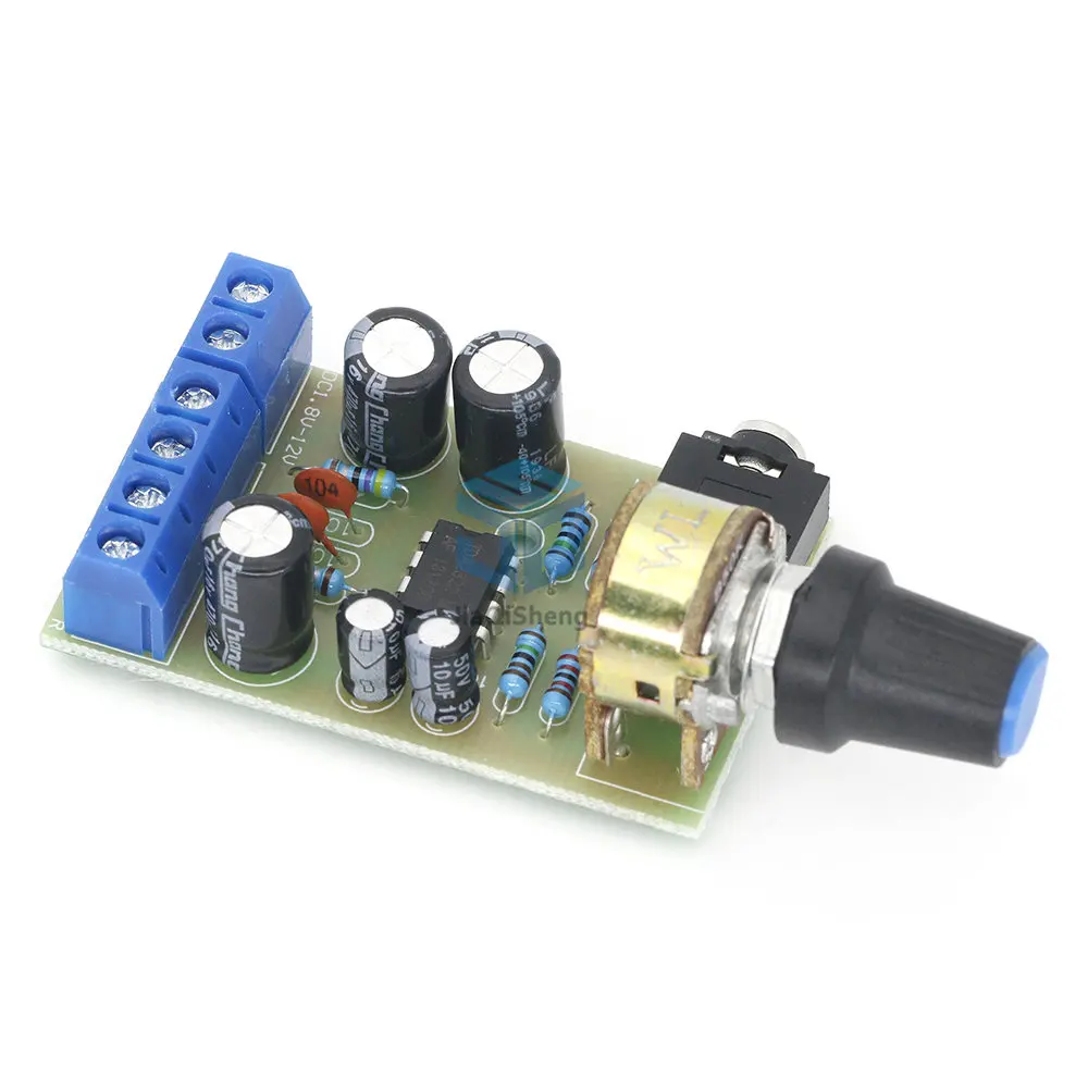 TDA2822 TDA2822M Amplifier Board DC 1.8-12V 2.0 Channel Stereo Mini AUX Audio Amplifier Module AMP with 50K Ohm Potentiometer