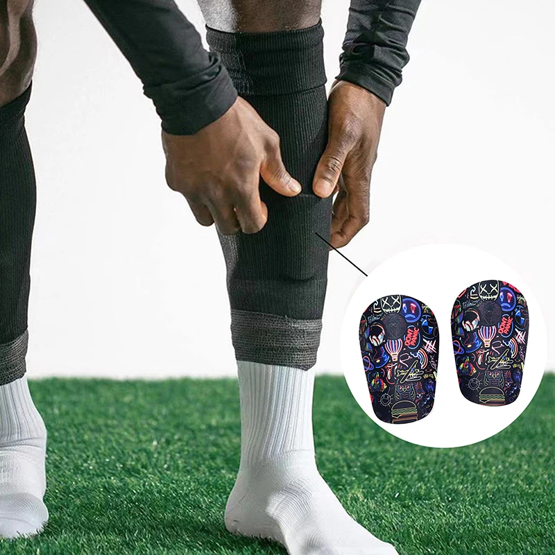1 Pairs EVA Sponge Small Mini Shin Pads Wear-resistant Shock Absorbing Soccer Leg Protector Football Training Shin Guards