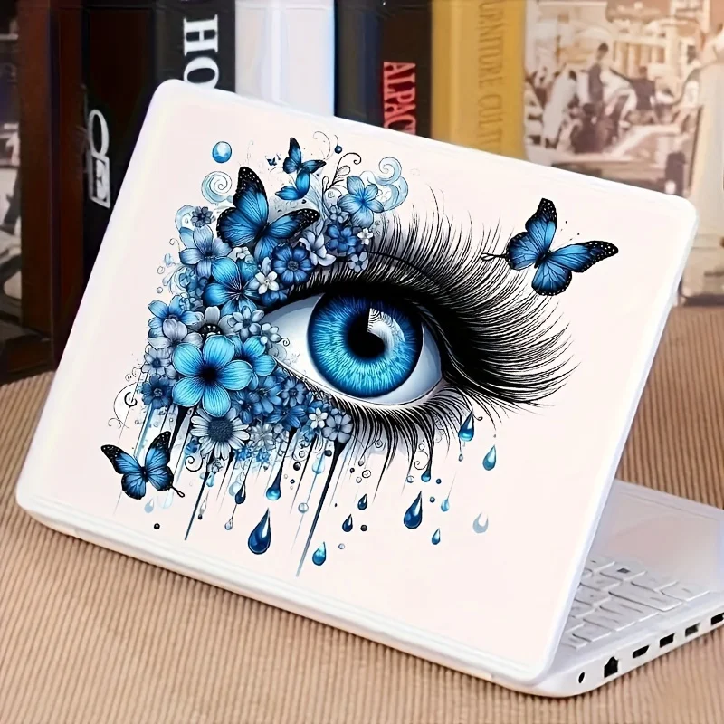Blue Tears & Butterfly Vinyl Stickers Decals for Laptop Bottles Trucks Mobile Phones Motorcycles Windows Walls Cups  B174