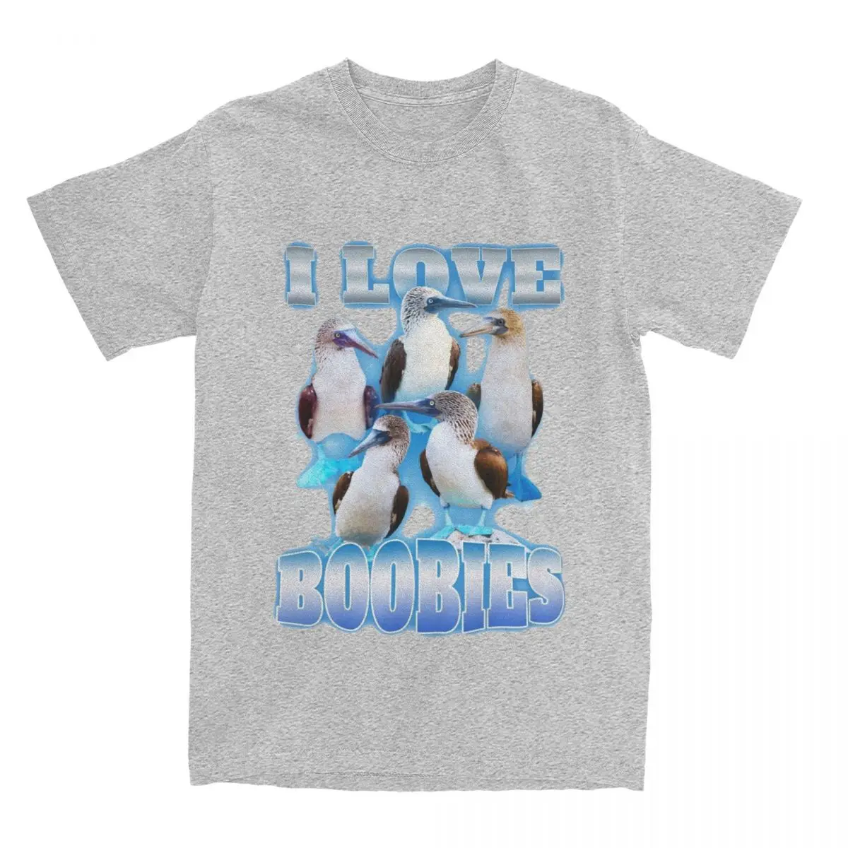 الرجال النساء أنا أحب Boobies الطيور ميمي تي شيرت اكسسوارات مضحك الثدي الطيور القطن الخالص تي شيرت الملابس مذهلة تي شيرت #3