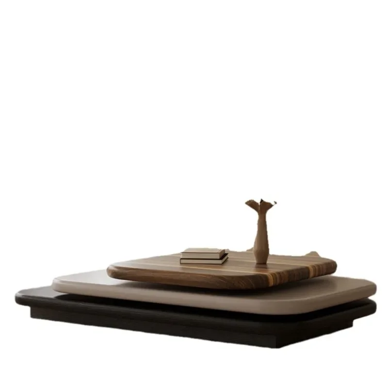 Rotating coffee table light luxury modern small apartment designer minimalist rectangular coffee table