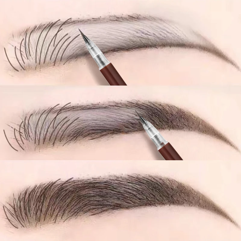 Ultra-Fijne Wenkbrauw Potlood Omtrek Schaduw Liggende Zijderupsen Eyeliner Waterdicht Niet-Veeg Blijvend Kleurvast Vloeibaar Wenkbrauwpotlood