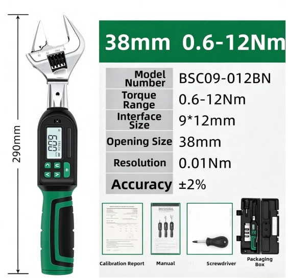 Digital Torque Wrench Designed for Precision Fastening with Support for 0.3-6Nm 0.6-12Nm 1-20Nm Torque Requirements