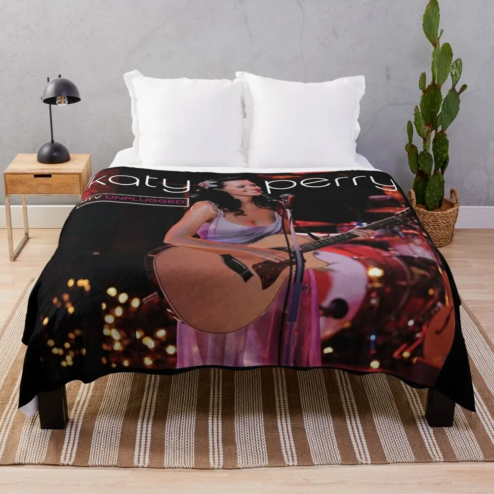 

Katy Perry mtv unplugged Throw Blanket Easy Care Comfortable Blanket for Couch