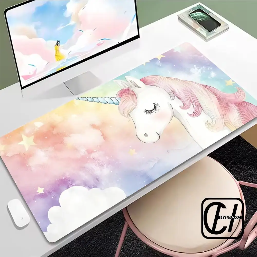 

Large Rainbow Unicorn Mouse Pad HYB XXC Non-Slip Rubber Base Desk Mat for Keyboard and Computer gaming accessories office