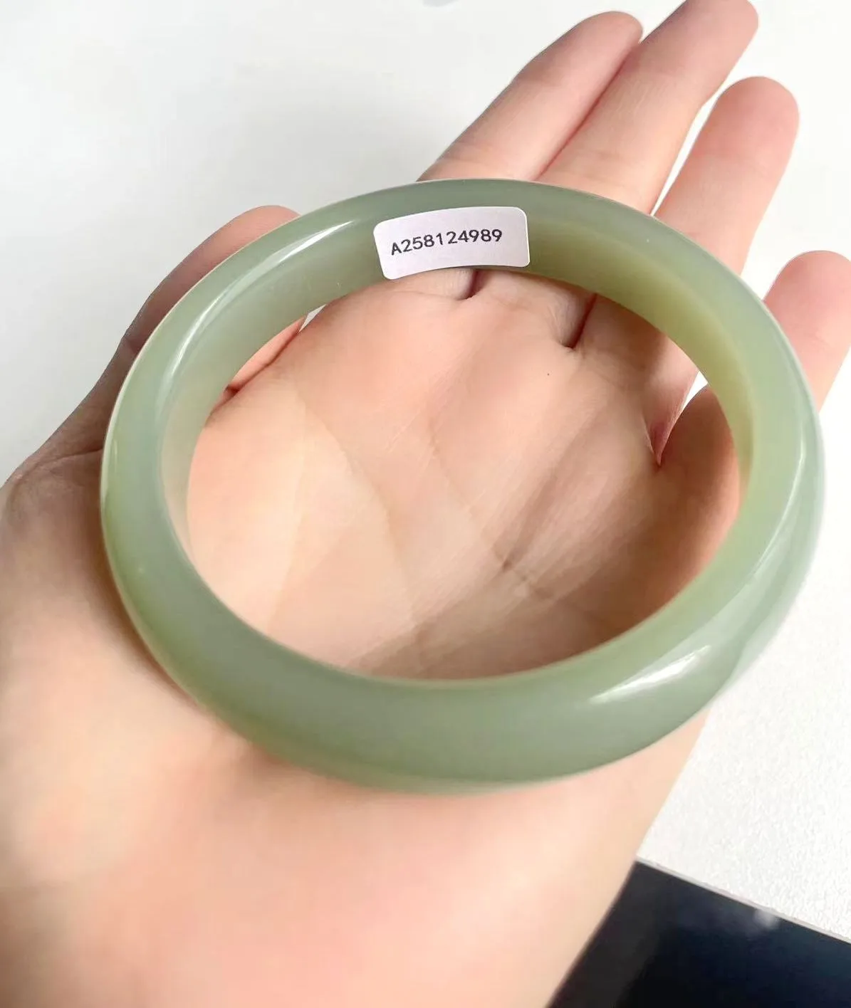 

Certified Grade A Green 54-64mm Natural Burma Jade Bangle Bracelet