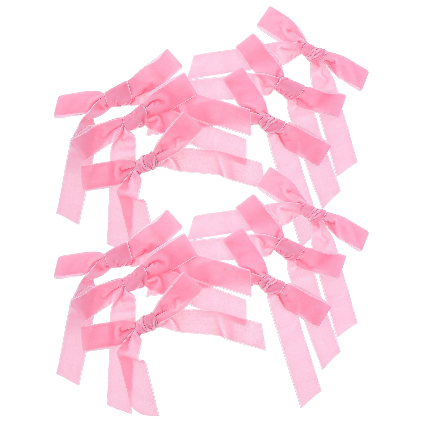 12 قطعة من علامات المشروبات القوسية المزخرفة، علامات مشروبات على شكل فيونكة من القماش الوردي لنظارات الزفاف وشجرة الكريسماس والعطلات والديكور الداخلي