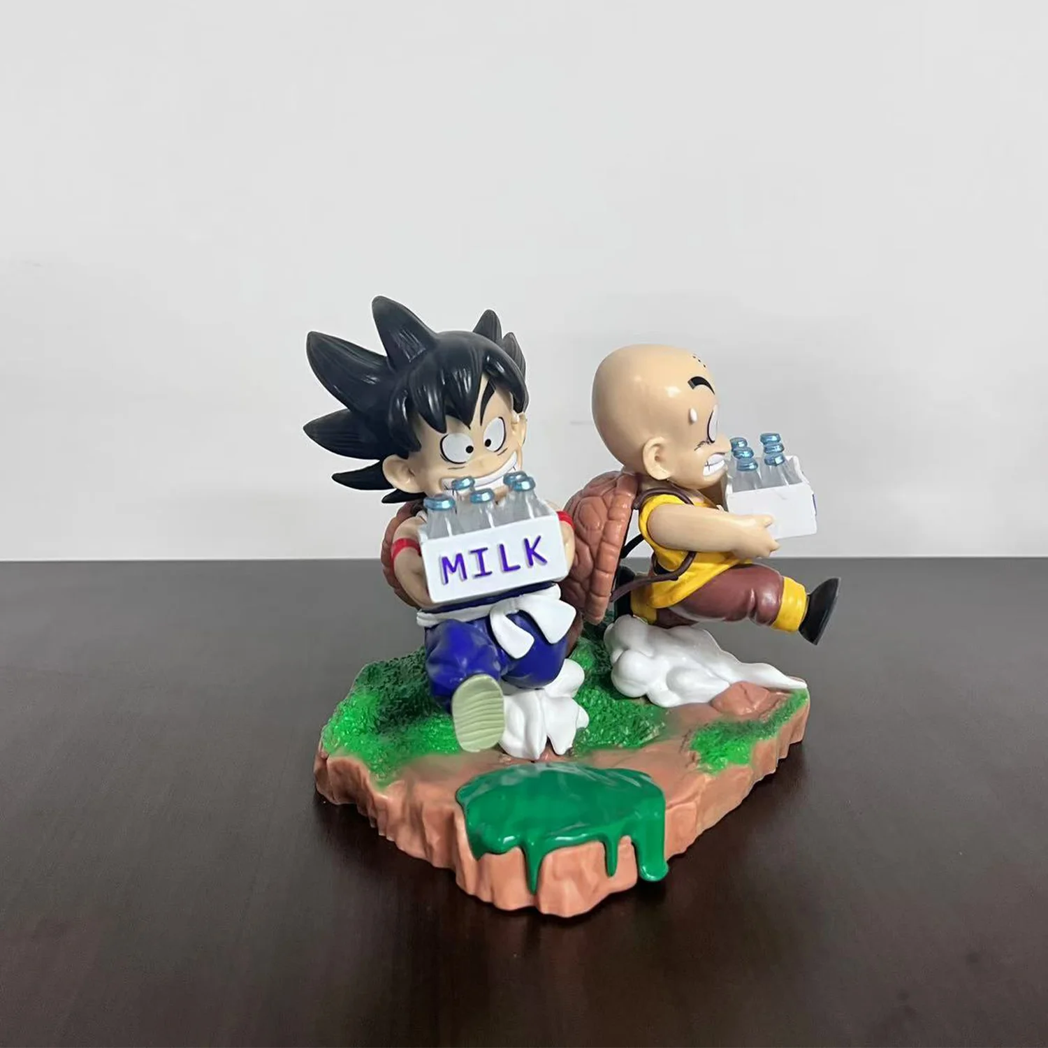 Figurka anime Dragon Ball Z, 15 cm, Mleczne Dzieciństwo, Son Goku Krillin, figurka akcji, statuetka z PVC, kolekcjonerski model, zabawka dla dzieci