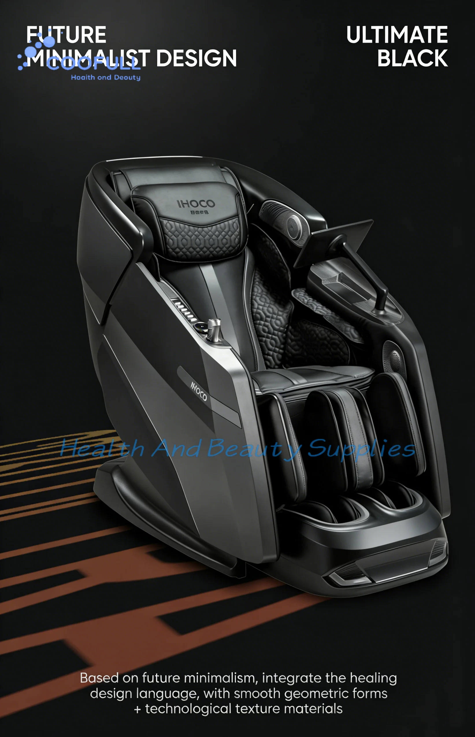 Coolfull Smart Health Massage Chair 6D Sensor Scan 7-Day Fatigue Tracking Dual Motor 2700RPM Zero Gravity