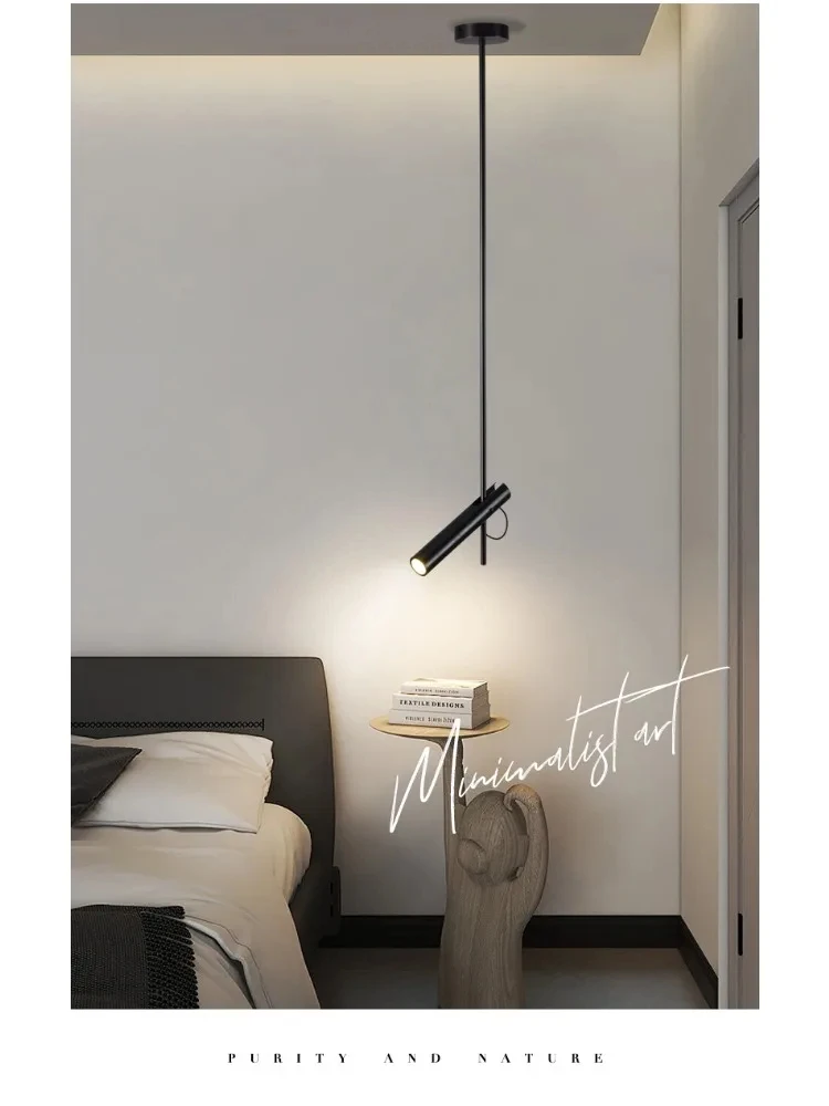 Modern Room Bedside Black Minimalist Chandelier Homestays Hotels Bedrooms Cabinets Restaurants LED GU10 Lighting Fixtures