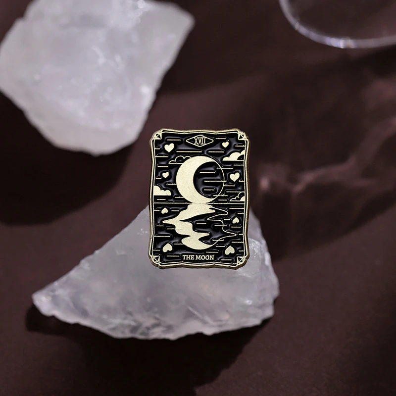Tarot Set Enamel Pins Custom Noface-man Calcifer San Howl Sun Moon Brooches Lapel Badges Punk Goth Jewelry Gift for Friends